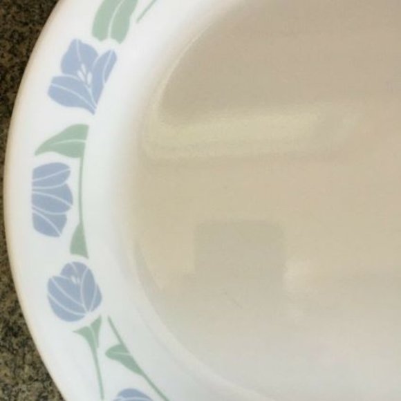 Vintage Corelle Blue Friendship Floral Flowers 12.25" Oval Serving Platter - Picture 2 of 4